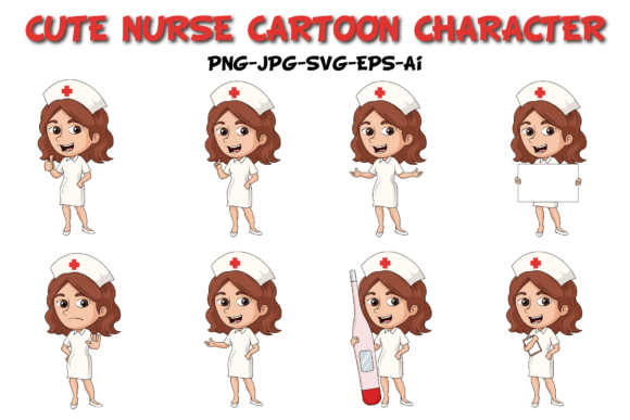 Cute Nurse Clipart: Graphics & Illustrations