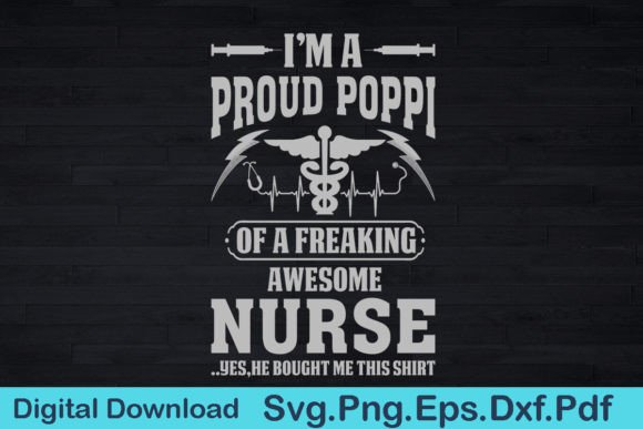 Funny Nurse Poppi T-Shirt Graphics & Designs