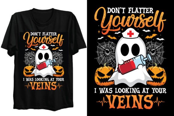 Halloween Spooky Boo Nurse Graphics & T-Shirt Designs