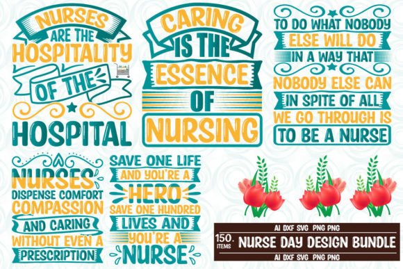 Nurse Design Bundle 20: Graphics & T-Shirt Designs