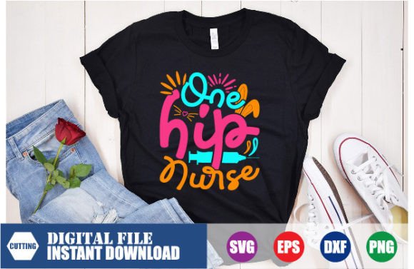 One Hip Nurse Design: Graphics for T-Shirt Designs