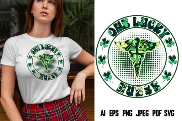 One Lucky Nurse St. Patrick's Graphics for T-Shirt Designs