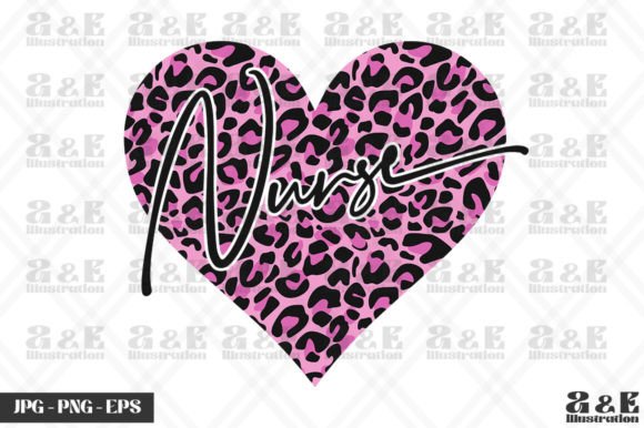Pink Leopard Heart: Graphics for T-Shirt Designs