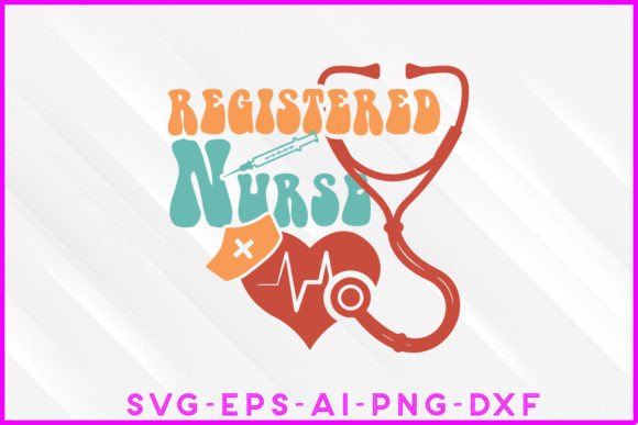 Registered Nurse Groovy Design: Graphics for T-Shirt Designs