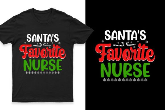 Santa's Favorite Nurse: Festive Graphics for T-Shirt Designs